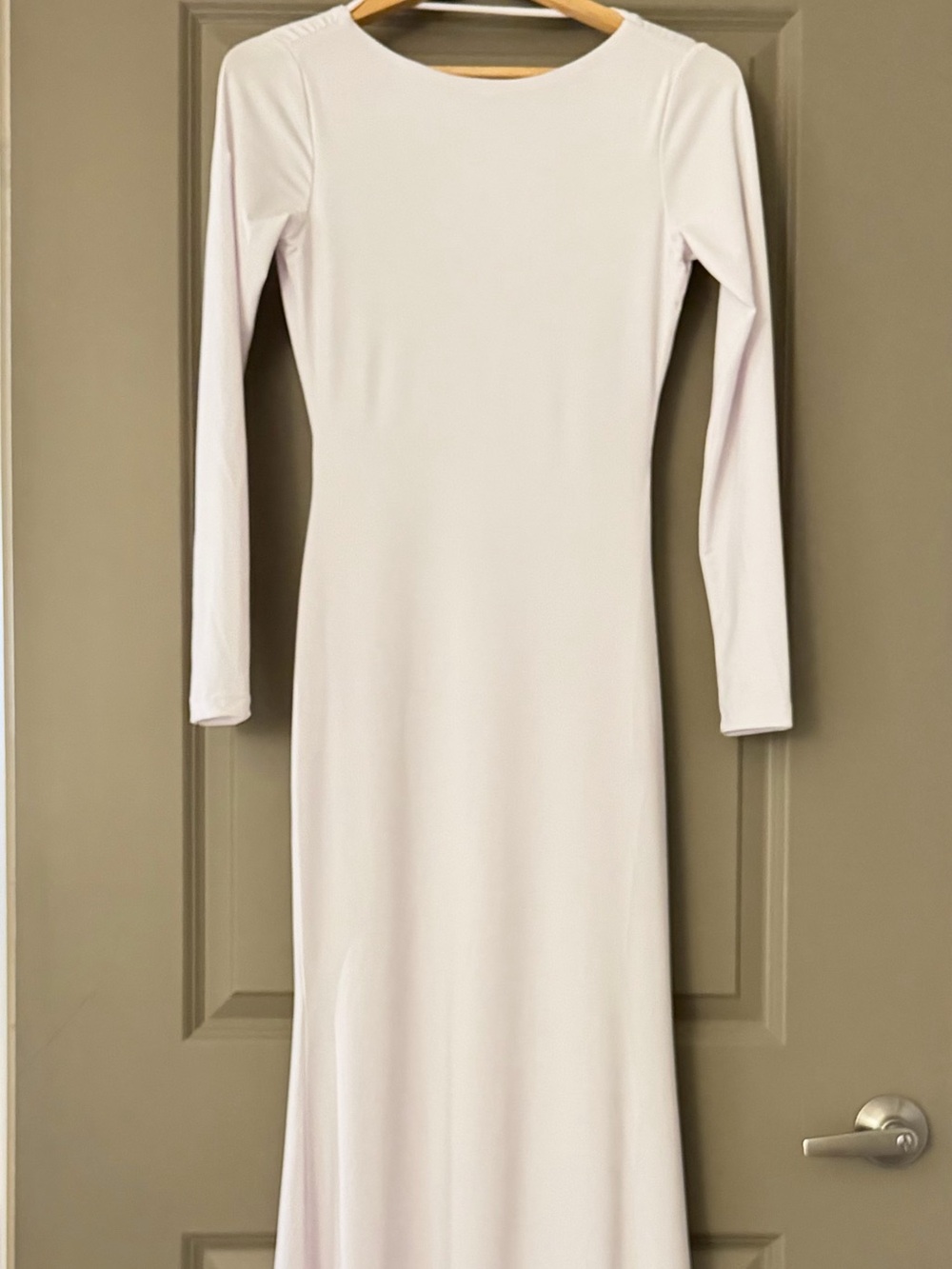 Lureily Long Sleeve Maxi Dress in White NWT